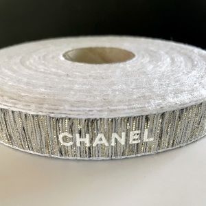 White and Gold Chanel Ribbon